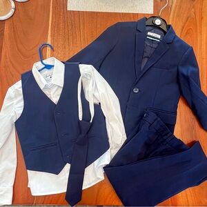 Boys Navy Suit Set. Size 4